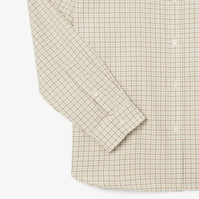 Chemise en flanelle à carreaux coupe classique pour homme