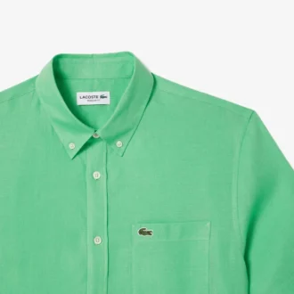 Chemise en lin à manches courtes pour homme