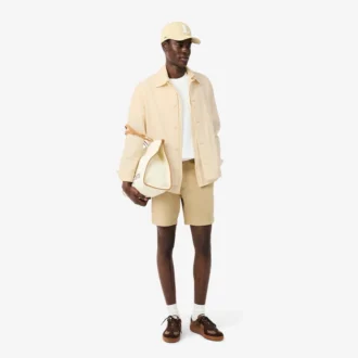 Chemise en lin à manches courtes pour homme
