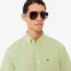 Chemise en lin à manches courtes pour homme