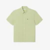 Chemise en lin à manches courtes pour homme