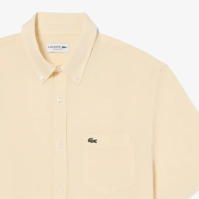 Chemise en lin à manches courtes pour homme