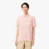 Chemise en lin à manches courtes pour homme, coupe classique