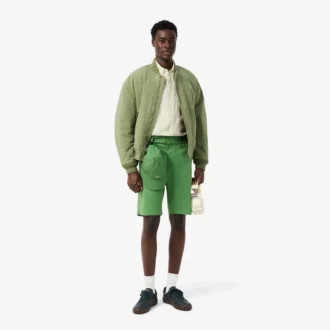 Chemise en lin à manches courtes pour homme, coupe classique