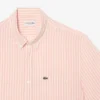 Chemise en lin à manches courtes pour homme, coupe classique