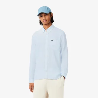 Chemise en lin pour homme, coupe classique