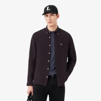 Chemise en lin pour homme, coupe classique