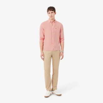 Chemise en lin pour homme, coupe classique