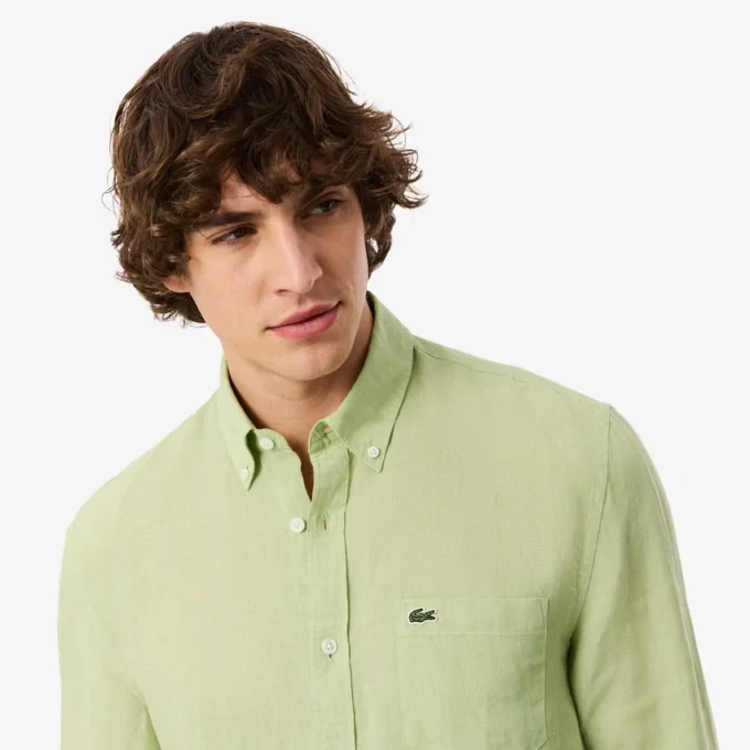 Chemise en lin pour homme, coupe classique Chemise en lin pour homme, coupe classique