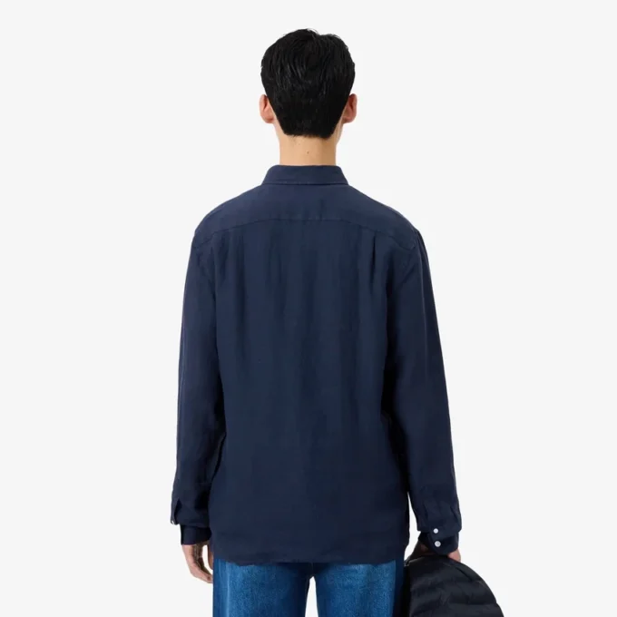 Chemise en lin pour homme, coupe classique