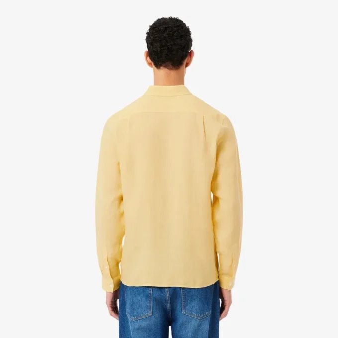 Chemise en lin pour homme, coupe classique