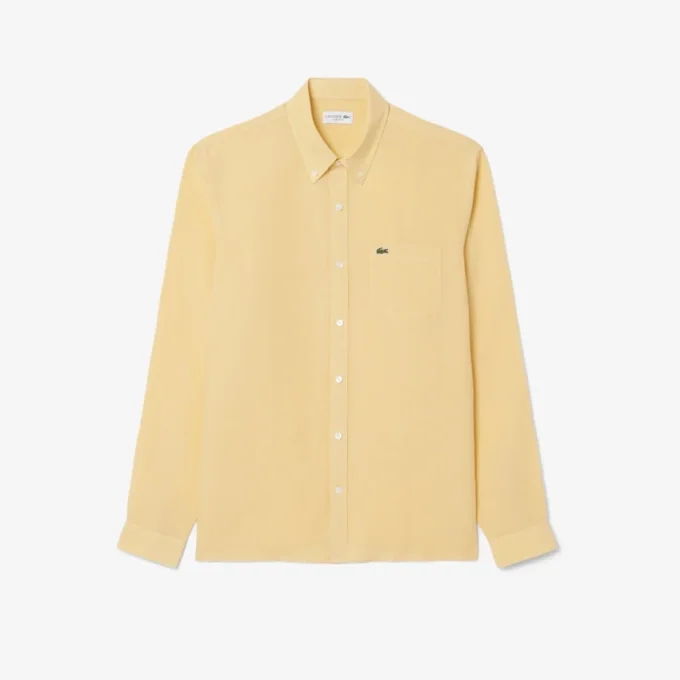 Chemise en lin pour homme, coupe classique