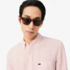 Chemise en lin rayée coupe classique pour homme Chemise en lin rayée coupe classique pour homme