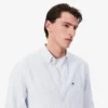 Chemise en lin rayée coupe classique pour homme Chemise en lin rayée coupe classique pour homme