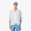 Chemise en popeline à carreaux, coupe classique Chemise en popeline à carreaux, coupe classique