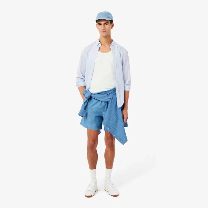 Chemise en popeline à carreaux, coupe classique Chemise en popeline à carreaux, coupe classique