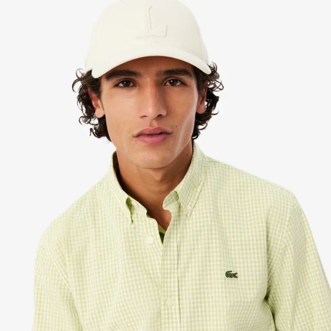 Chemise en popeline à carreaux, coupe classique Chemise en popeline à carreaux, coupe classique