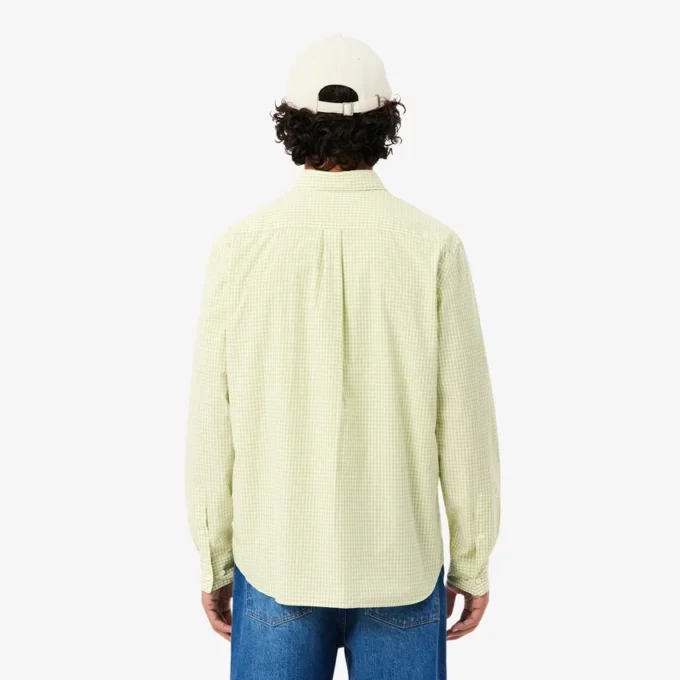Chemise en popeline à carreaux, coupe classique Chemise en popeline à carreaux, coupe classique