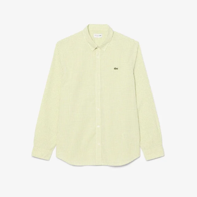 Chemise en popeline à carreaux, coupe classique Chemise en popeline à carreaux, coupe classique