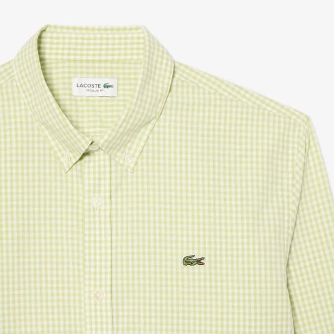Chemise en popeline à carreaux, coupe classique Chemise en popeline à carreaux, coupe classique