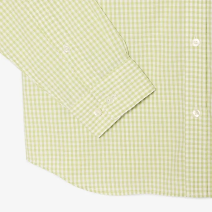 Chemise en popeline à carreaux, coupe classique Chemise en popeline à carreaux, coupe classique