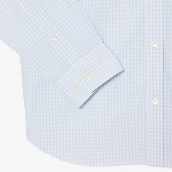 Chemise en popeline à carreaux, coupe classique Chemise en popeline à carreaux, coupe classique