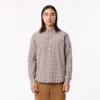 Chemise en popeline à carreaux pour homme, coupe classique