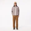 Chemise en popeline à carreaux pour homme, coupe classique