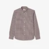 Chemise en popeline à carreaux pour homme, coupe classique
