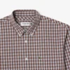 Chemise en popeline à carreaux pour homme, coupe classique