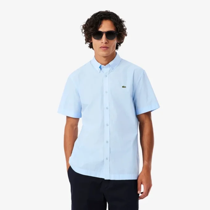 Chemise en popeline à manches courtes, coupe classique Chemise en popeline à manches courtes, coupe classique
