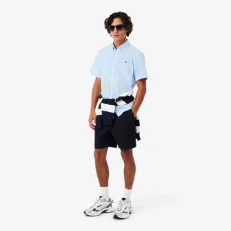 Chemise en popeline à manches courtes, coupe classique