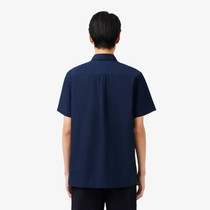 Chemise en popeline à manches courtes, coupe classique