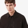 Chemise en popeline à manches courtes et coupe décontractée