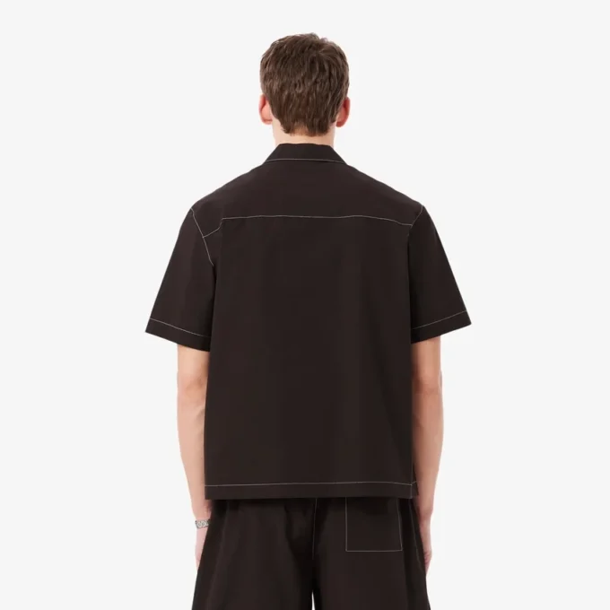 Chemise en popeline à manches courtes et coupe décontractée