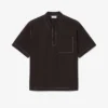 Chemise en popeline à manches courtes et coupe décontractée