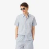 Chemise en popeline rayée coupe classique Chemise en popeline rayée coupe classique