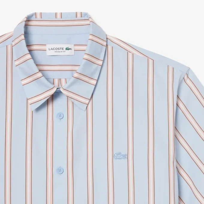 Chemise en popeline rayée coupe classique Chemise en popeline rayée coupe classique