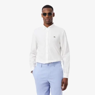 Chemise en popeline stretch à coupe classique