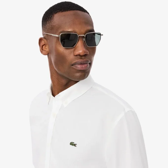 Chemise en popeline stretch à coupe classique