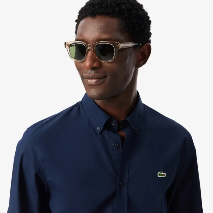 Chemise en popeline stretch à coupe classique