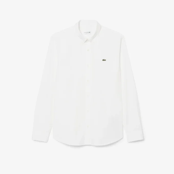 Chemise en popeline stretch à coupe classique
