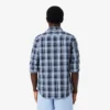 Chemise en popeline stretch à imprimé vichy, coupe ajustée Chemise en popeline stretch à imprimé vichy, coupe ajustée