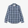 Chemise en popeline stretch à imprimé vichy, coupe ajustée Chemise en popeline stretch à imprimé vichy, coupe ajustée