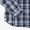 Chemise en popeline stretch à imprimé vichy, coupe ajustée Chemise en popeline stretch à imprimé vichy, coupe ajustée