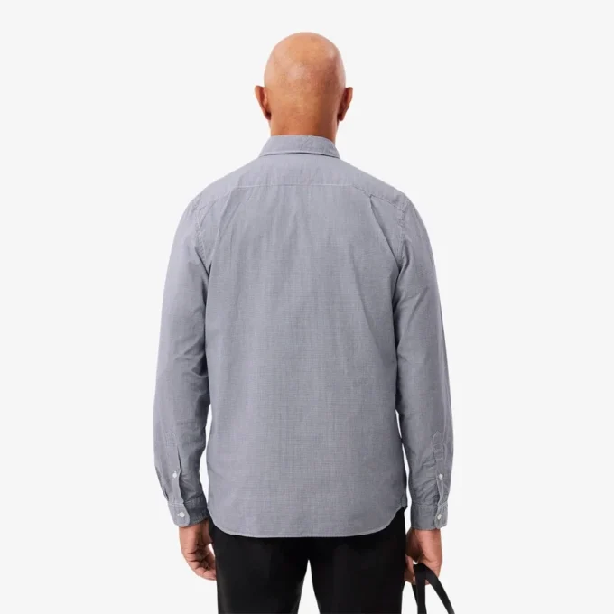 Chemise en popeline vichy pour homme, coupe classique Chemise en popeline vichy pour homme, coupe classique