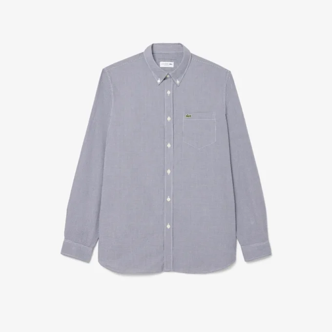 Chemise en popeline vichy pour homme, coupe classique Chemise en popeline vichy pour homme, coupe classique