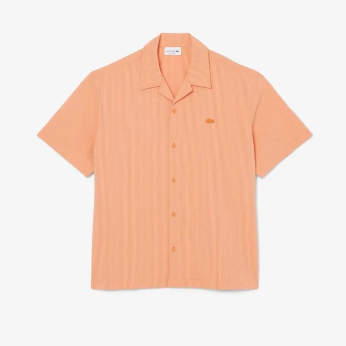 Chemise en seersucker à la coupe décontractée Chemise en seersucker à la coupe décontractée