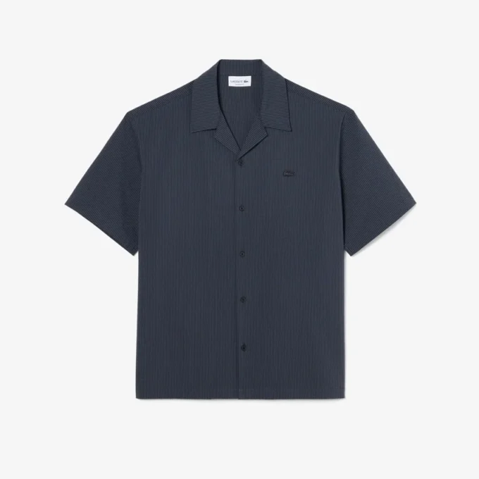 Chemise en seersucker à la coupe décontractée Chemise en seersucker à la coupe décontractée