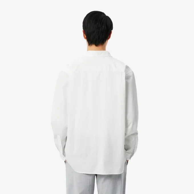 Chemise en sergé de coton imprimé, coupe décontractée Chemise en sergé de coton imprimé, coupe décontractée